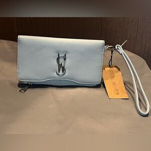NEW! Steve Madden Light Blue Wristlet Clutch